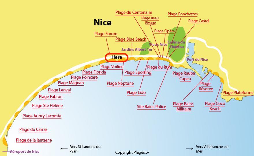 Nice Beach - Promenade Des Anglais Экстерьер фото